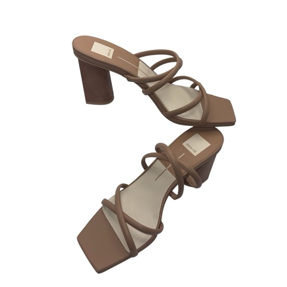 DOLCE VITA Women's Patsi Block Heel Sandal Women’s Size 10 M - Cafe Leather NWOB - Picture 2 of 10